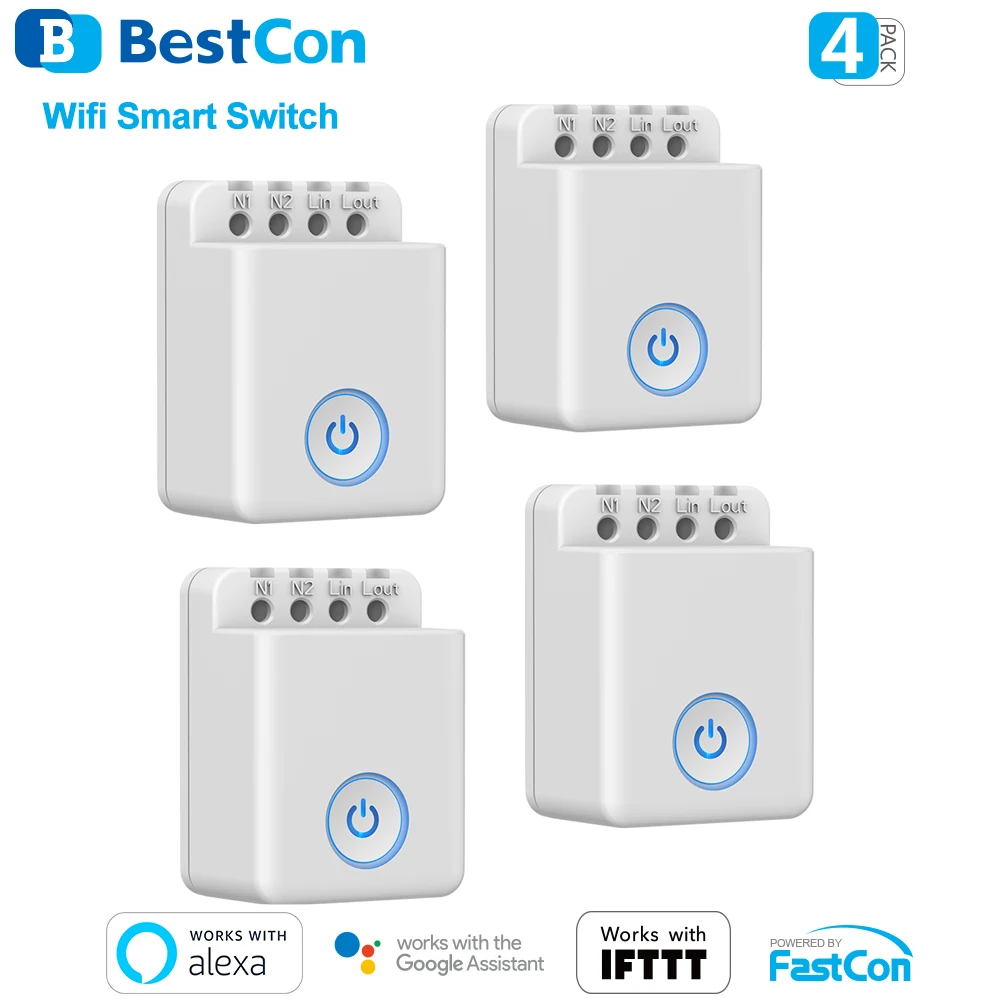 Смарт выключатель BestCon MCB1(SCB2) 4 дюйма с поддержкой Wi Fi|Выключатели| |