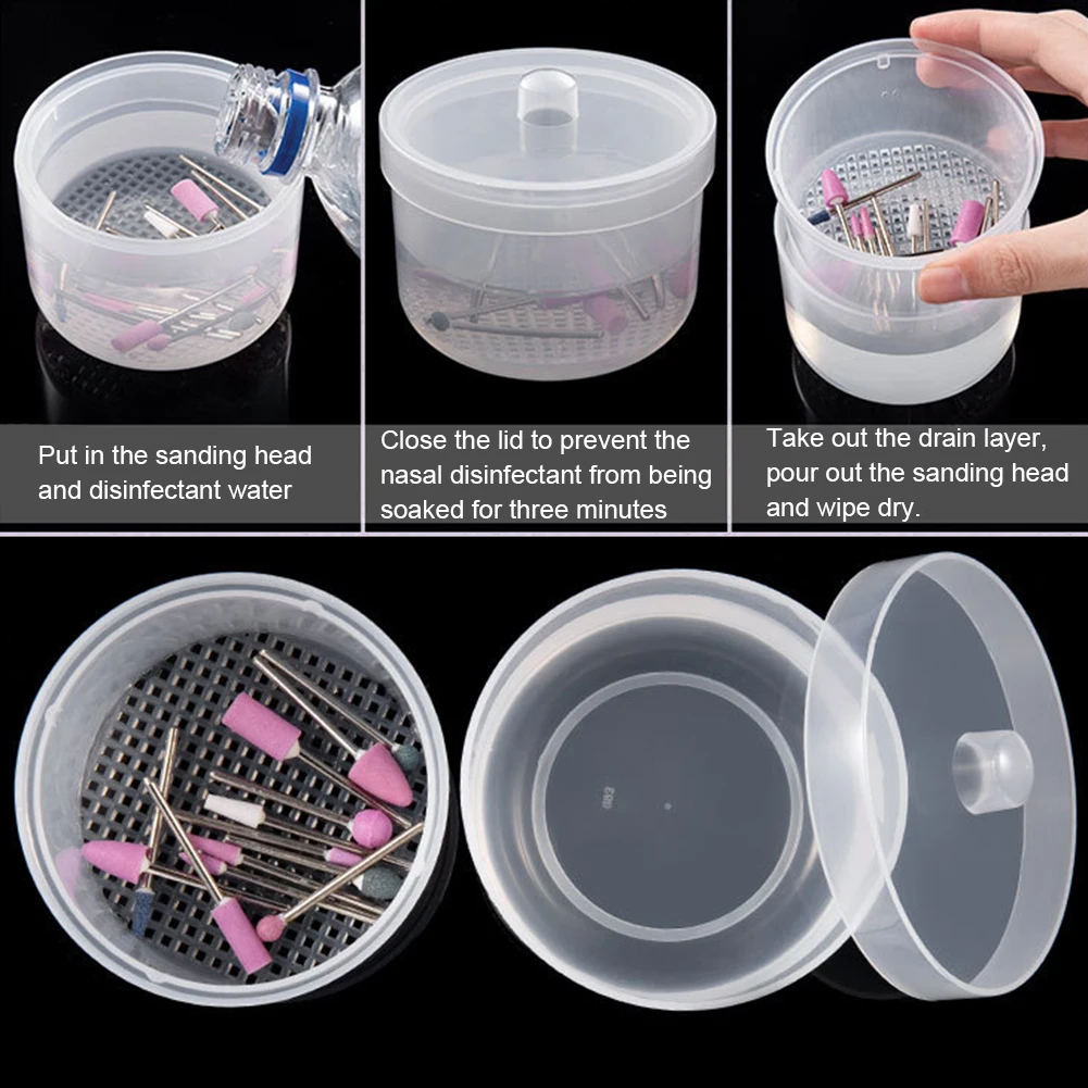 Стерилизатор инструментов для дизайна ногтей коробка с фрезами маникюра
