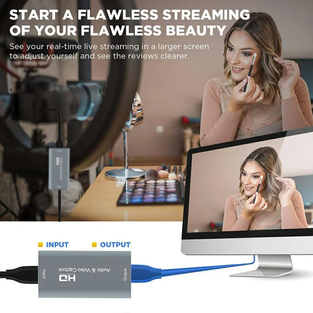 4K 60hz Loop HDMI-compatible Capture Card Placa de Video Recording Plate Live Streaming USB 1080p Grabber for PS4 Game DVD | Компьютеры и