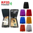 Алюминий сплав защита от кражи RFID бирка из посылка мульти-Функция Бизнес Деньги сумки Портативный Однотонная одежда кошельки визитница