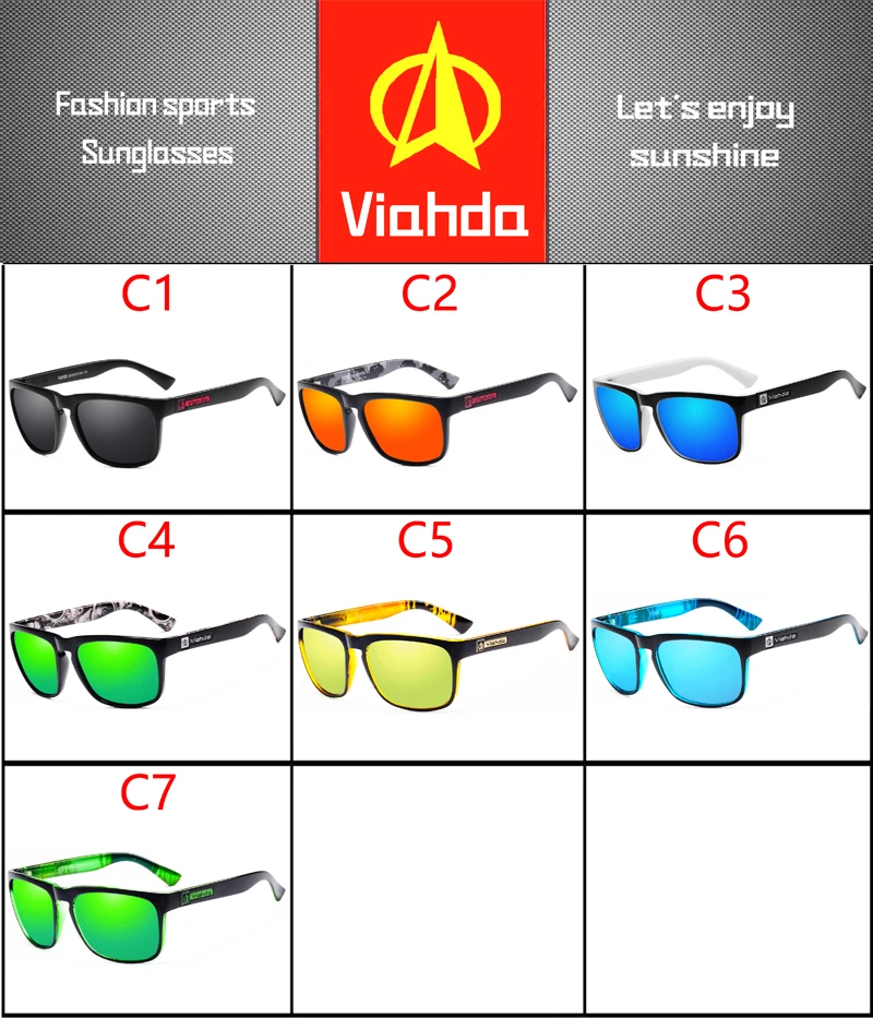Viahda 2021 Новые поляризованные солнцезащитные очки мужские черные Прохладный