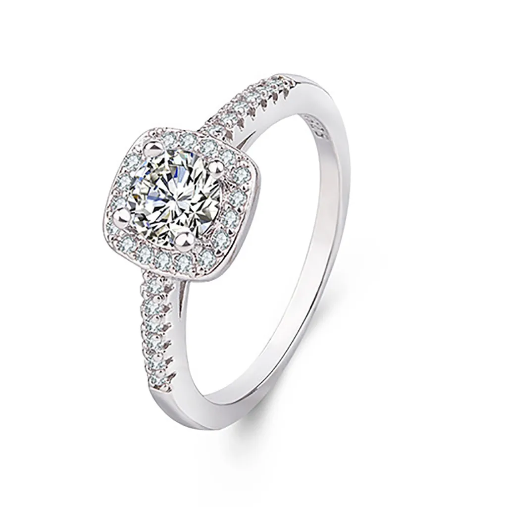 Роскошное женское кольцо Anillos plata para mujer обручальные кольца вечности Подарочные