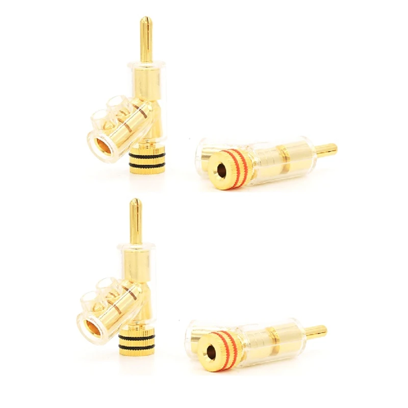 4 шт. банановых штекера Ba1403 штекер банана для динамика позолоченный Банановый