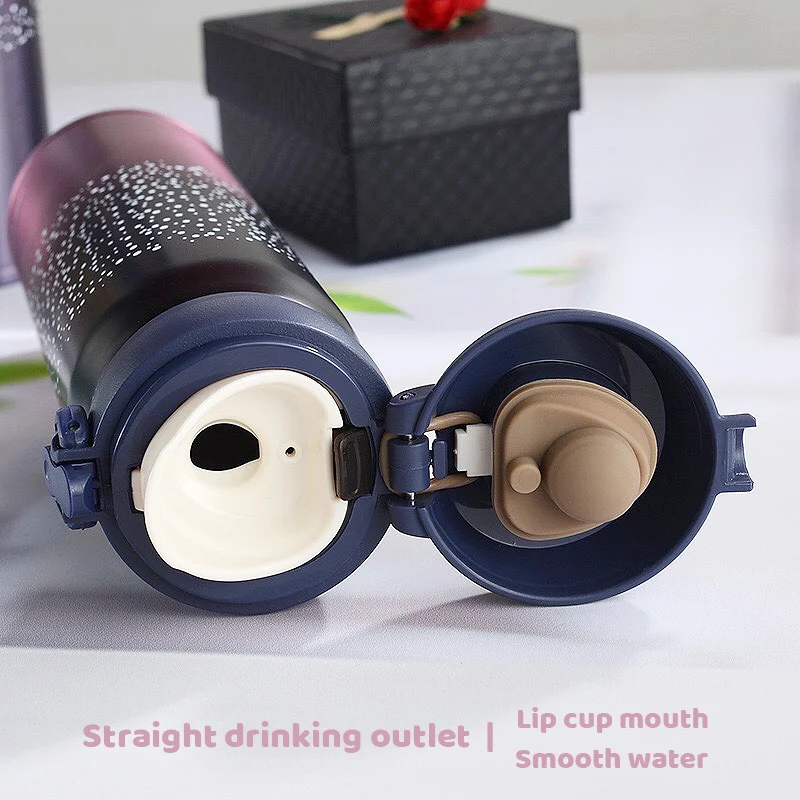 Термос кружка для кофе из нержавеющей стали с градиентом в виде звезд 350/500 мл | Дом