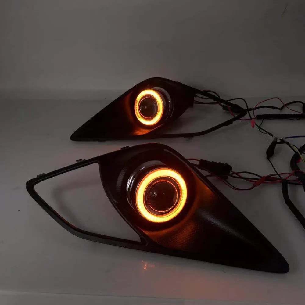RQXR противотуманная фара вождение свет в сборе для toyota 86 cob angel eye светодиодные дневные ходовые огни сигнал поворота