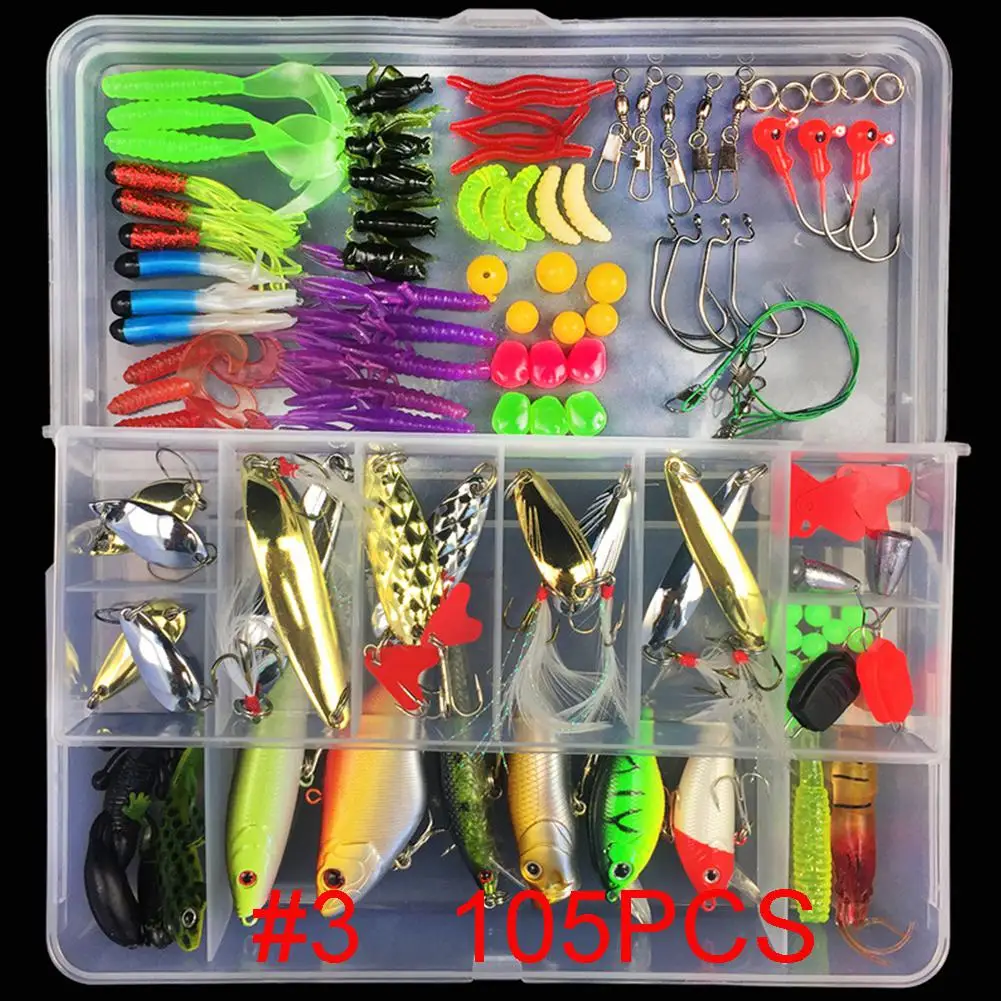 

HiMISS Multifunctional Fishing Lure Fake Bait Artificial Swimbait Fishing Kit Full Swimming Layer Bait Lure Bait Set