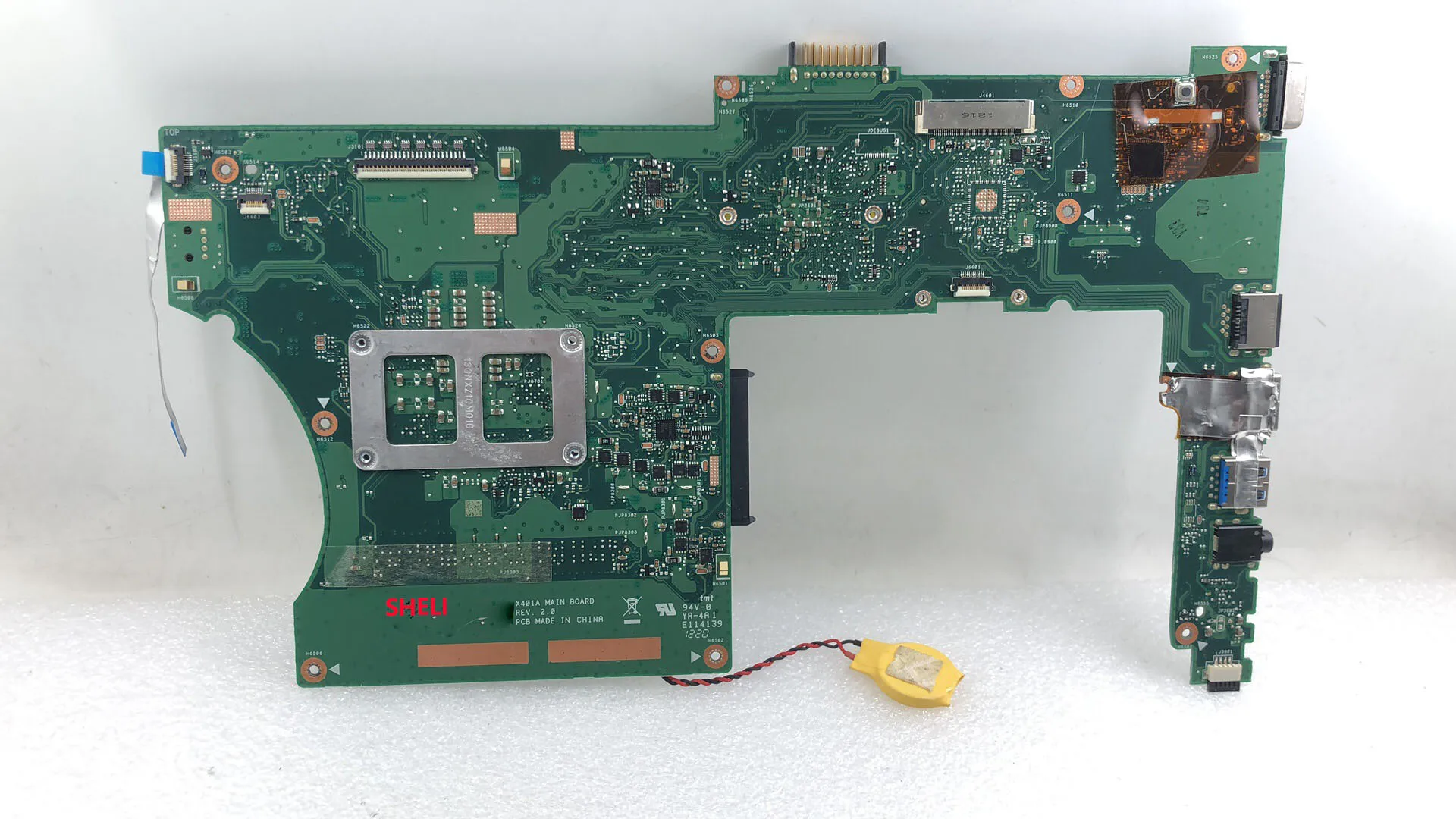SHELI для ноутбука ASUS X301A X401A X501A Материнская плата ноутбука X401A1 Процессор SLJ8E HM76 Rev 2,0 материнская плата Протестировано