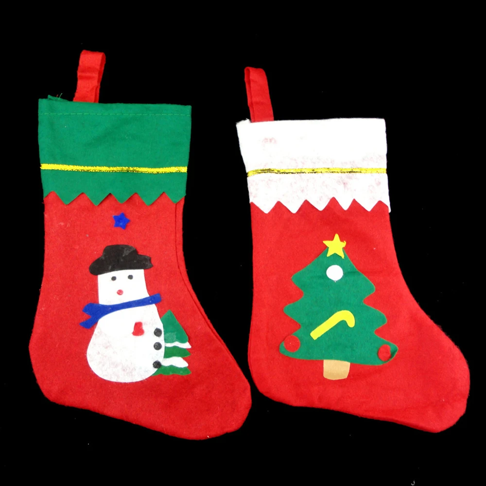 3 шт. носки с Санта Клаусом Рождественская елка подвеска Рождественский подарок