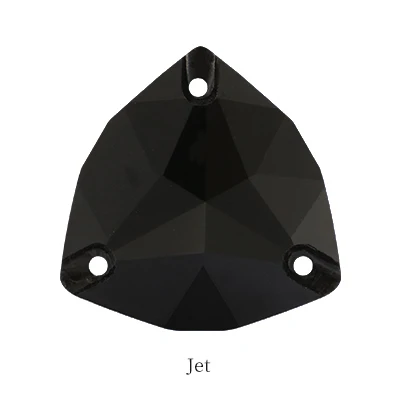 Jet Прозрачные Trilliant стеклянные стразы Flatback пришивные стразы для рукоделия Рождественская одежда бижутерия для декорирования бисером - Цвет: Jet
