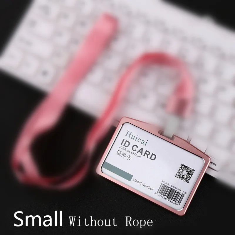 Small Pink Новинка, 1 шт., визитница из алюминиевого сплава, визитница, бейдж, талреп, металлический чехол - Цвет: Small Pink