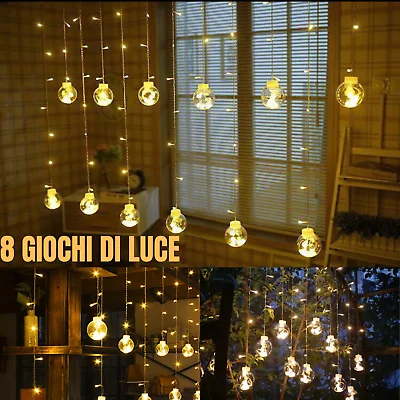 TENDA LUMINOSA NATALIZIA SERIE PALLE LUCI DI NATALE светодиодный 3 METRI PROLUNGABILE | Женская одежда