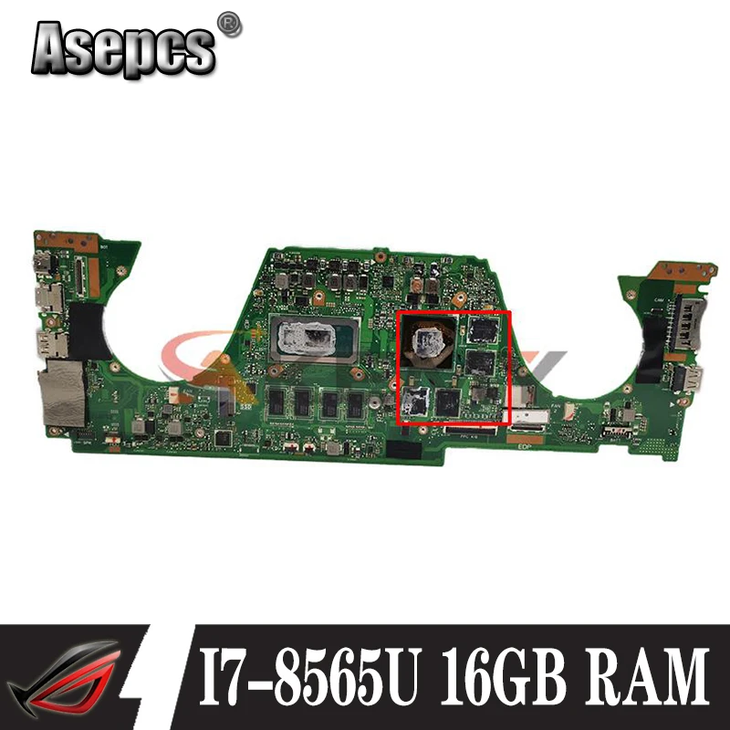 

60NB0JS0-MB1111 для ASUS Q536FD UX562F UX562FD материнская плата для ноутбука REV.2.0 с фотомагнитом 16 Гб I7-8565U 100% протестированная работа