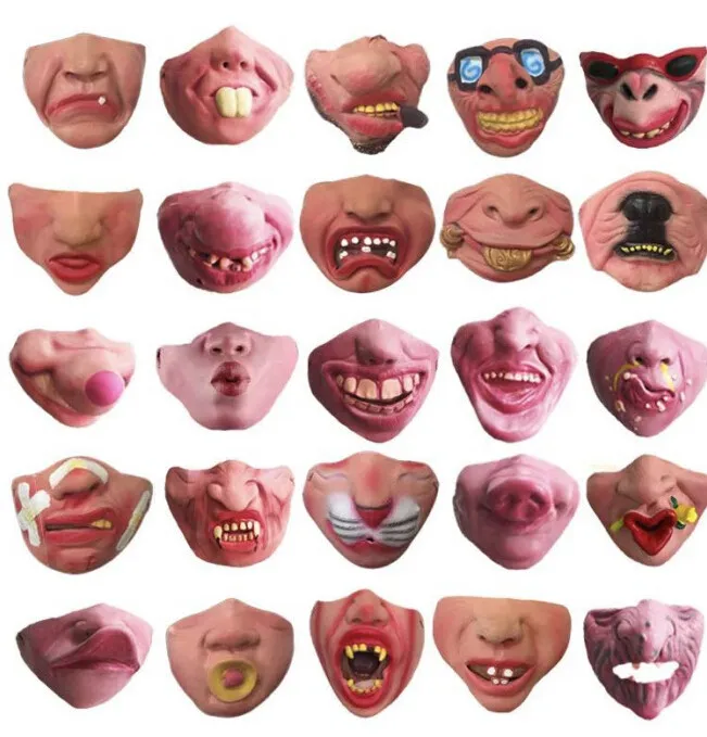 Забавная Веселая маска головной убор для больших губ забавная домашних животных