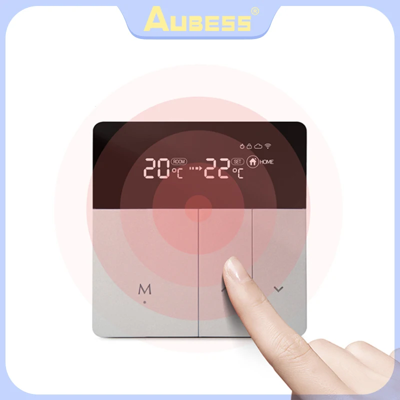 

Aubess Tuya Temperature Controller Wifi Programmable Thermostat For Electric Floor Heating/Water/Gas Boiler Heating, For Alexa