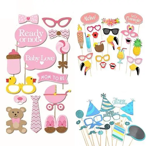 1 Набор принадлежности для вечерние Декор детские очки бороды шапочка губ маска