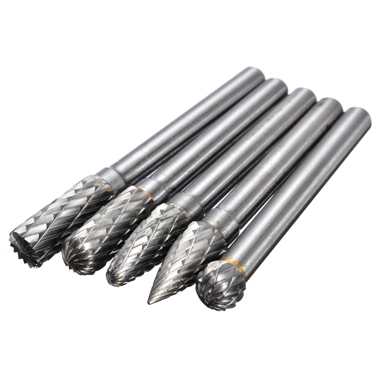 5 шт. карбид вольфрама роторные инструменты 6 мм хвостовик точки заусенцев
