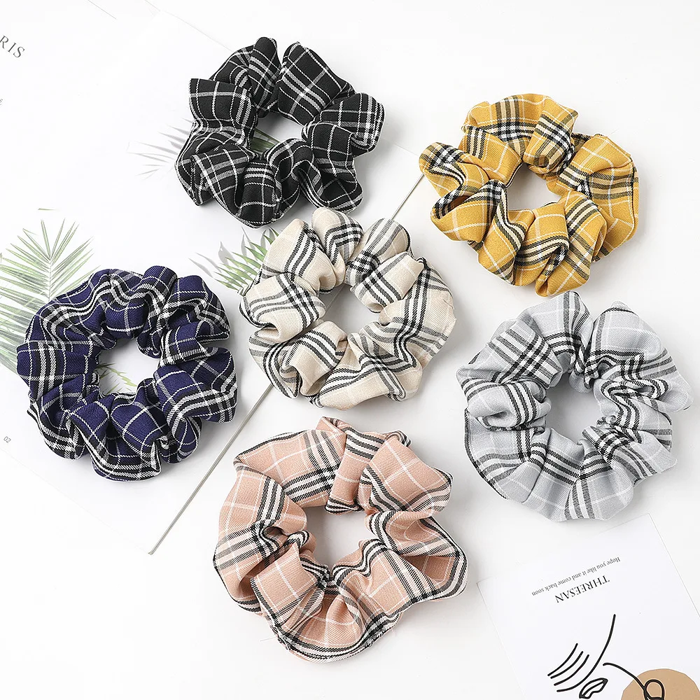 Новые модные женские Однотонные резинки для волос в полоску 50 шт./лот бандажи