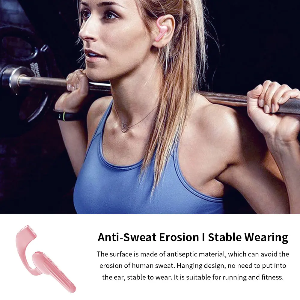 

Universal Bone Conduction Headset DYY-8 Bluetooth Wireless Earphones Ear-Mounted Sports Single Ear Car Headset Painless Hanging