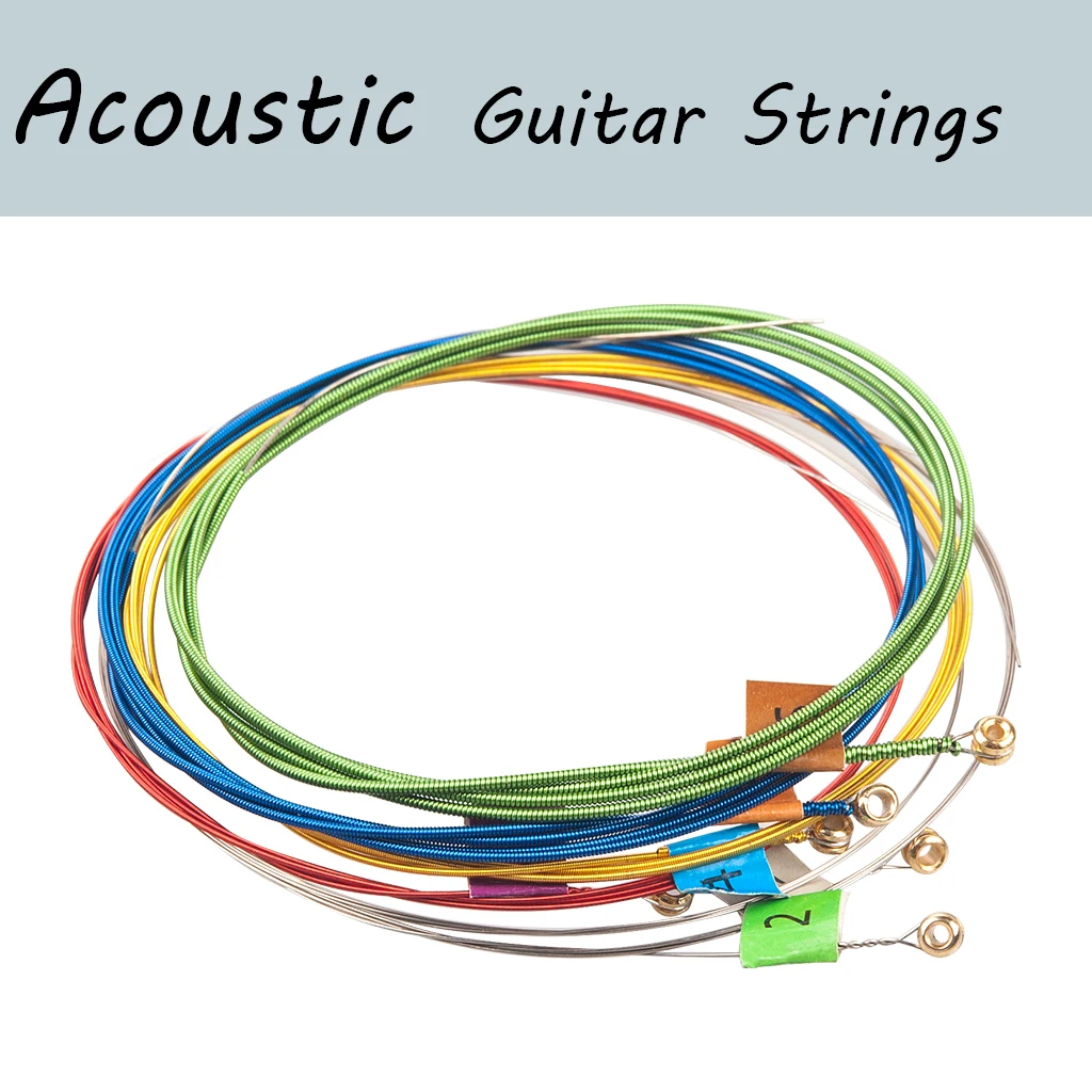 

Alice AW435C 6Pcs/Set Acoustic Guitar Strings Rainbow Colorful Guitar Strings E-A For Acoustic Folk Classic Guitar Multi Color