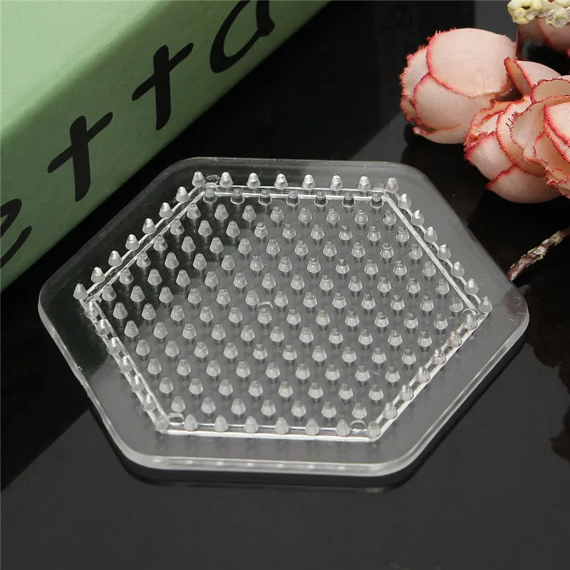 Hexagon JIMITU 9 видов стилей DIY ручное изготовление шариков Хама игрушка для детей обучающая головоломка шаблон предохранитель ремесло игрушки подарок на год - Цвет: Hexagon