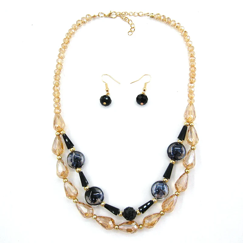 Модное винтажное ожерелье MayJim из цветной глазури с кристаллами ювелирные наборы