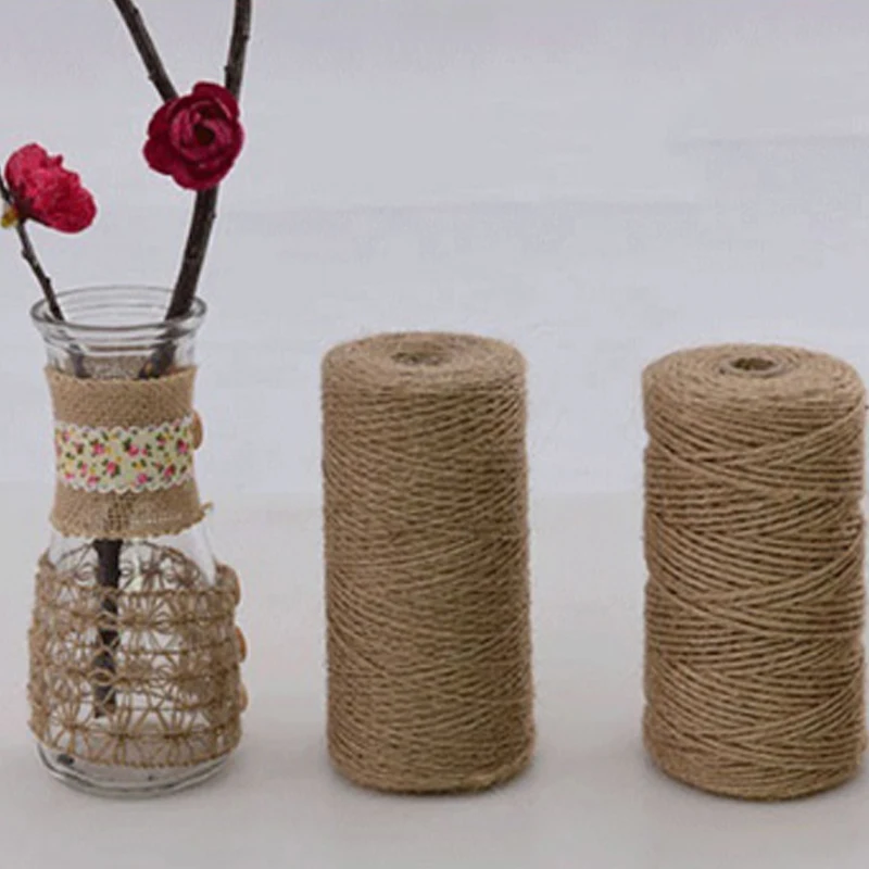 Джут шпагат Мешковина пеньковая веревка вечерние упаковка для свадебного