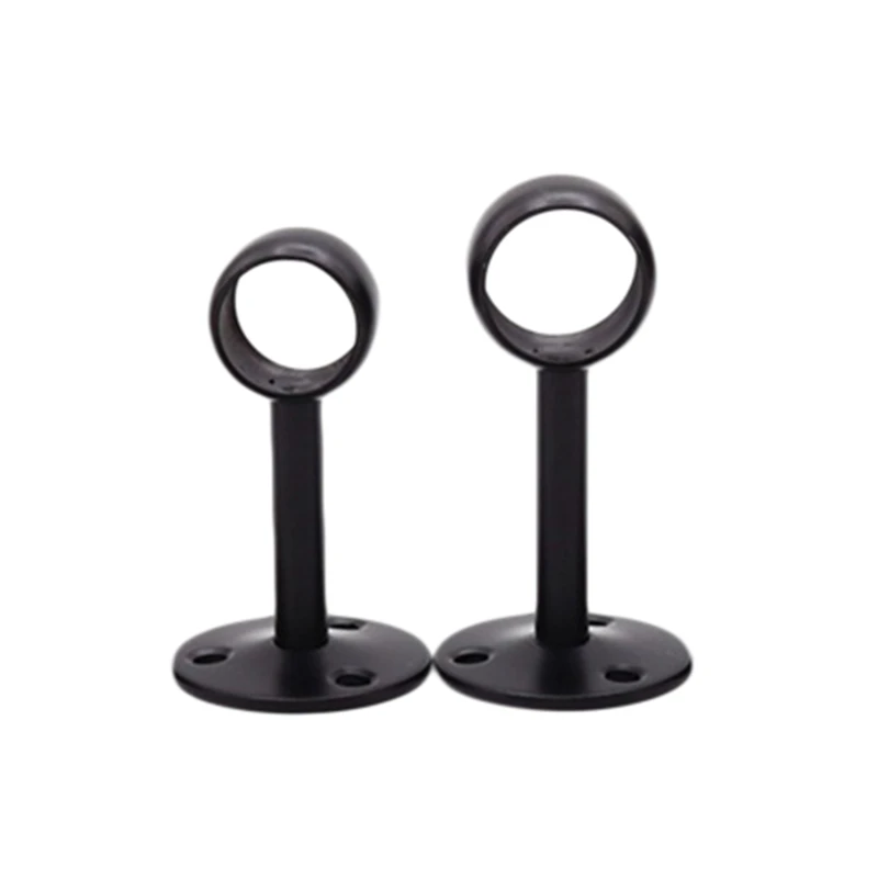 

Stainless Steel Curtain Rod Bracket With Nails Heavy Duty Bedroom Flange Socket Mount Wall Home Accessories Solid Color