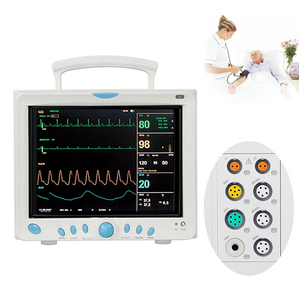 Монитор пациента CONTEC CMS9000 12 1 дюйма монитор жизненно важных признаков ICU CCU 6