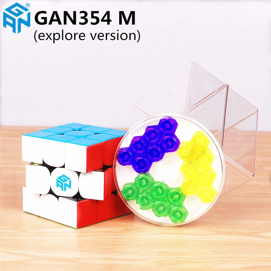 New GAN 354 M Explore Version Magnetic Magic Cubes Stickerless GAN354M Discover Magnets Puzzle Speed With GES GAN354 | Спорт и