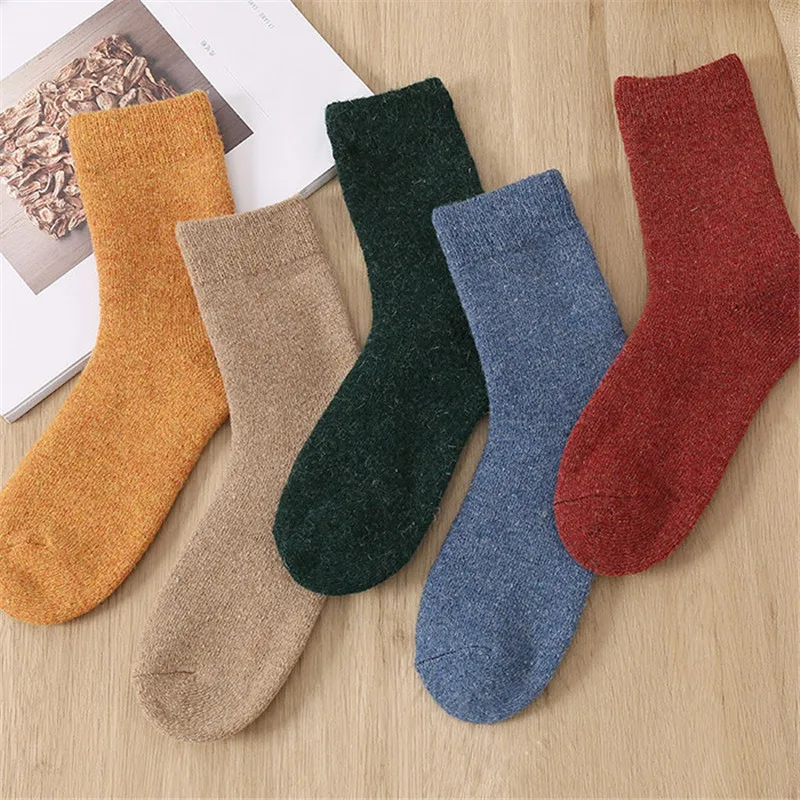 Удобные кашемировые мягкие носки женские теплые плотные бархатные тапочки