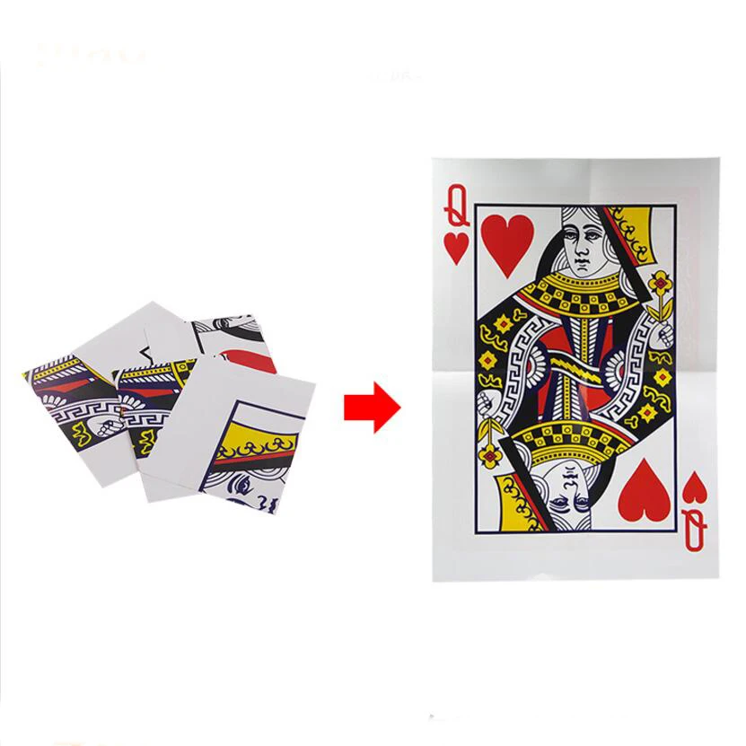 

1 шт. королева восстановленная карта крупного плана фокус реквизит magic stage реквизит для уличной магии Card E3067