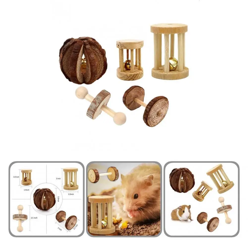 

Развлечения 5 шт./компл. безопасный Кролик Хомяк жевательные игрушки смешанные технические ролики арбузный мяч товары для домашних животны...