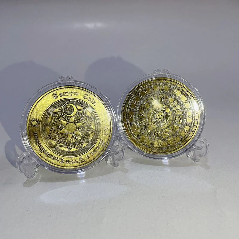 

Taroking Bronze Commemorative Coin Collection Constellation Geomancy Lucky Sun Moon Bright Wish Coin Customized