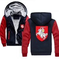 2020 sweatshirt warm thicken jacket print national flag national emblem coat of arms of belarus jacket sweatshirts hoodie coat