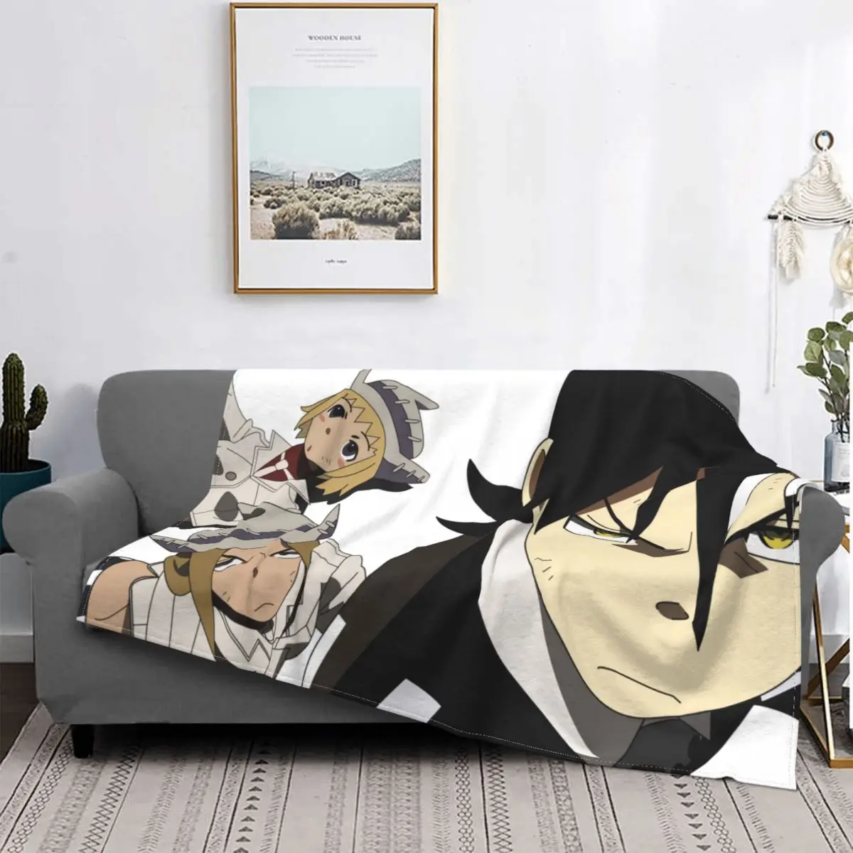 

Soul Eater Death The Kid Magic Comics Blanket Flannel Looking At You Cozy Soft FLeece Bedspread