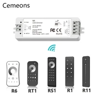 v1 dc 5v12v24v 8a pwm wireless led dimmer controller switch touch rf remote for single color cob 5050 3528 dimming led strip