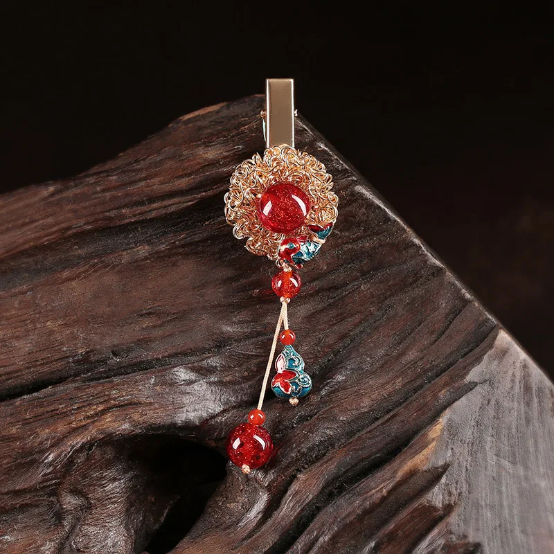 Украшение для волос изящные цветные глазурованные шпильки этнической бижутерии эмалированные заколки аксессуары из клоисонне для прически.