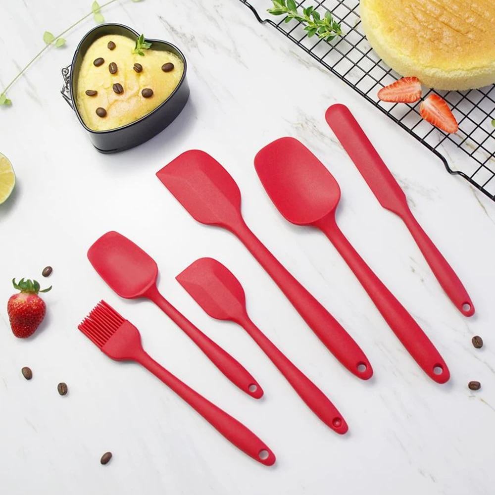 6 шт. силиконовых кейсов сливочное торт шпатель скребок для смешивания теста