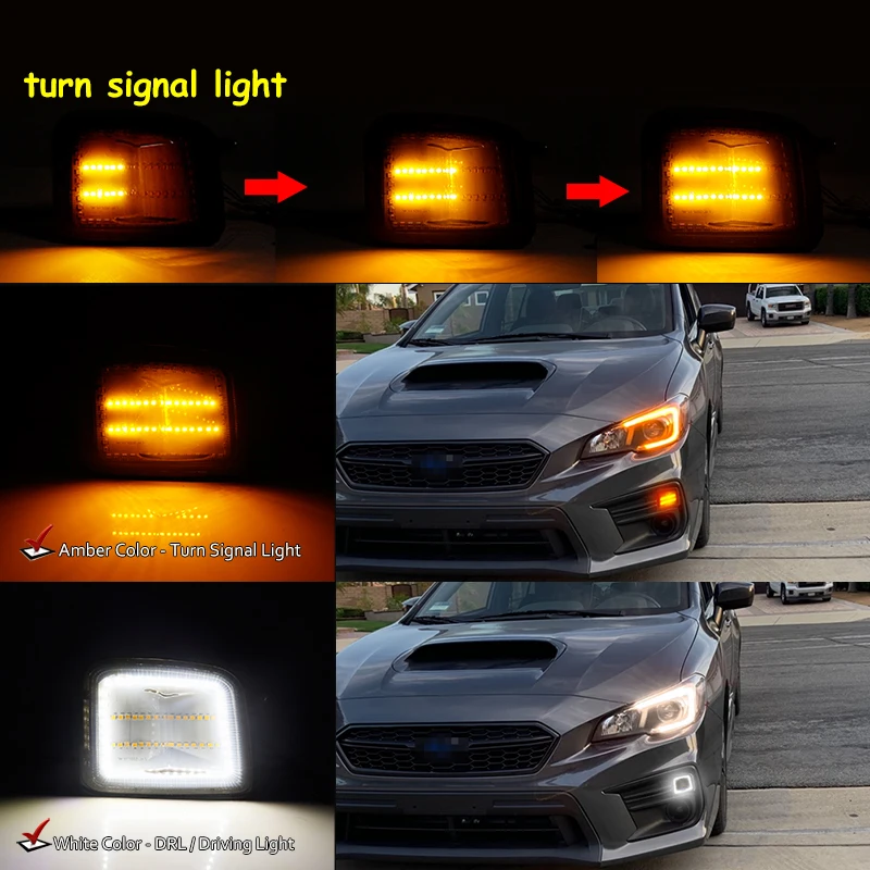 IJDM Switchback янтарно-желтый светодиодный фонарь переднего поворота для Subaru WRX и STi.