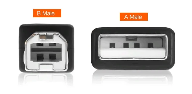 Кабель для принтера USB 2 0 Type A папа-B папа кабель сканера шнур HP Canon Lexmark Epson Dell |