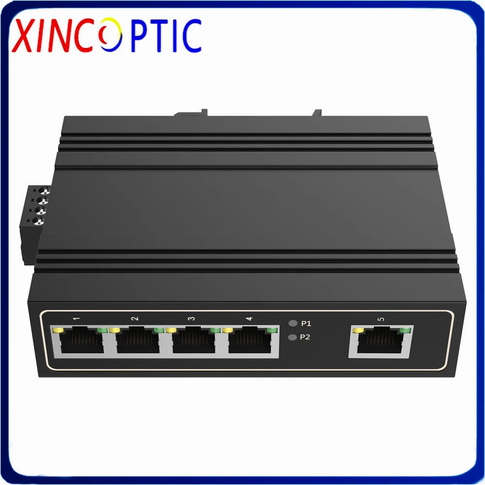 5RJ45 10/100/м промышленный Ethernet коммутатор неуправляемый 5 портов Gigabit сетевой POE |