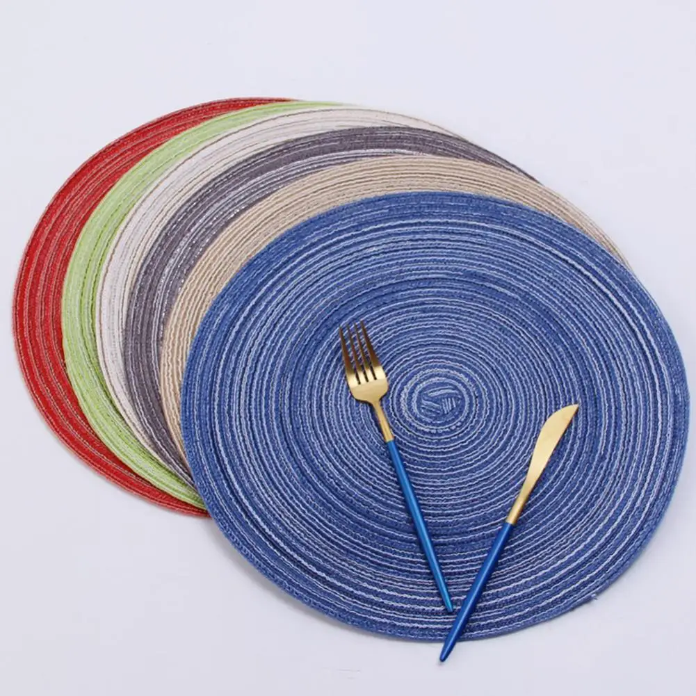 

2021 New Hot Sale Round Heat Insulation Table Bowl Mats Heat Resistant Placemat Non-slip Coasters Home Decor For Dining Table