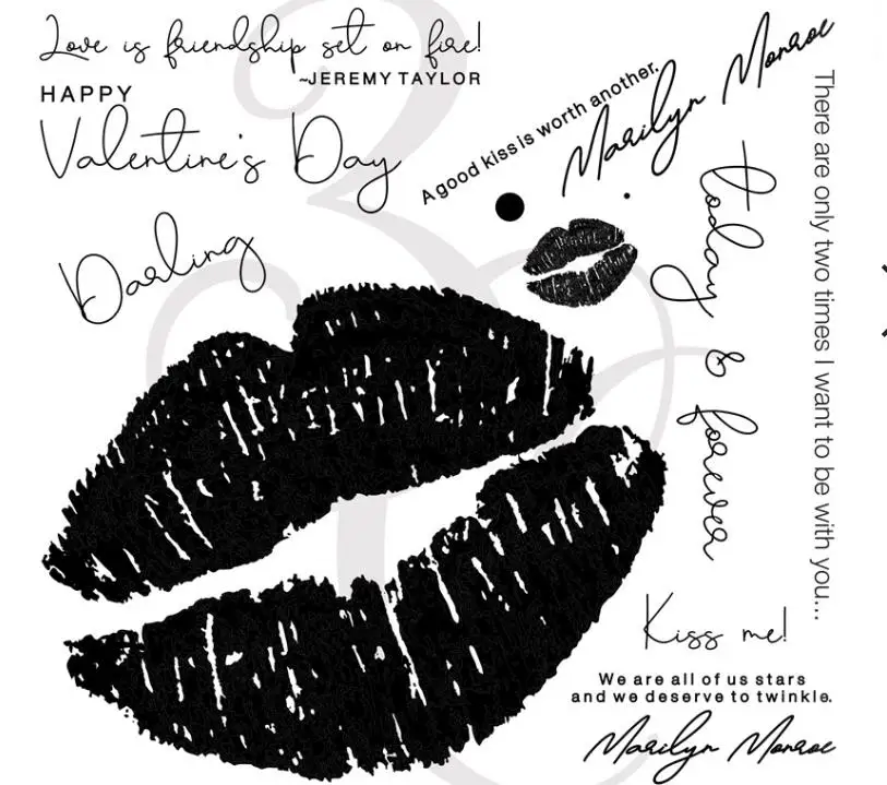 Губы прозрачный силиконовый штамп/печать для DIY скрапбукинга/альбом