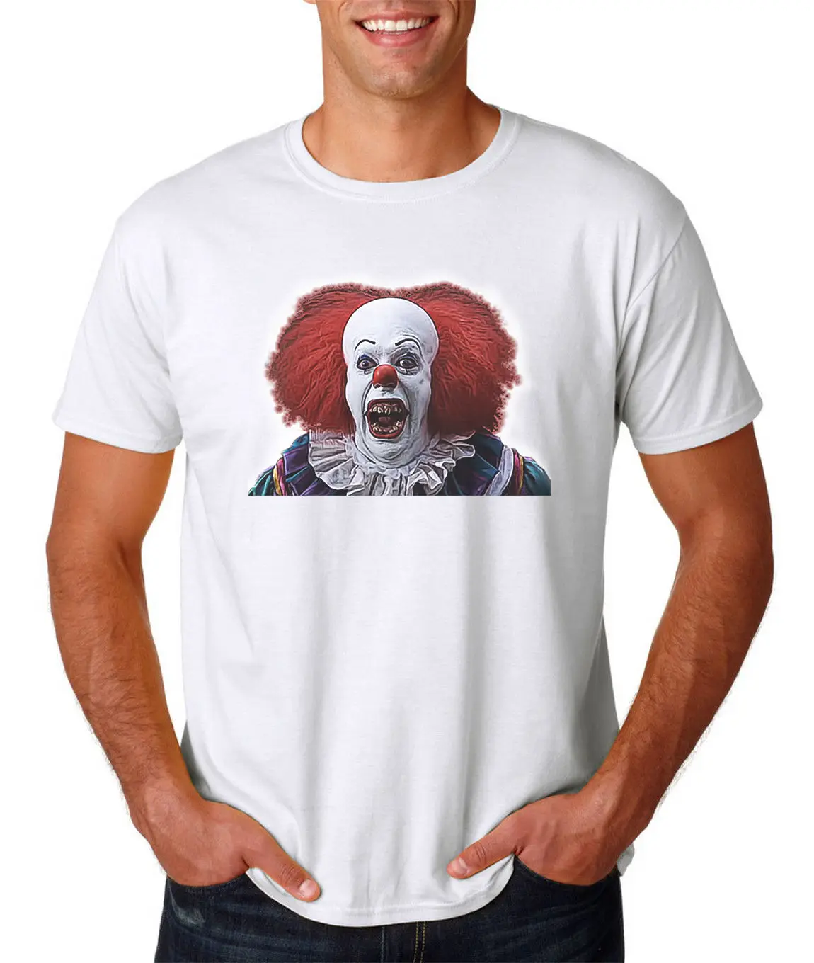Футболка Pennywise ART-IT-Хэллоуин ужас Фредди Чаки Джейсон клоун 100% хлопок футболка