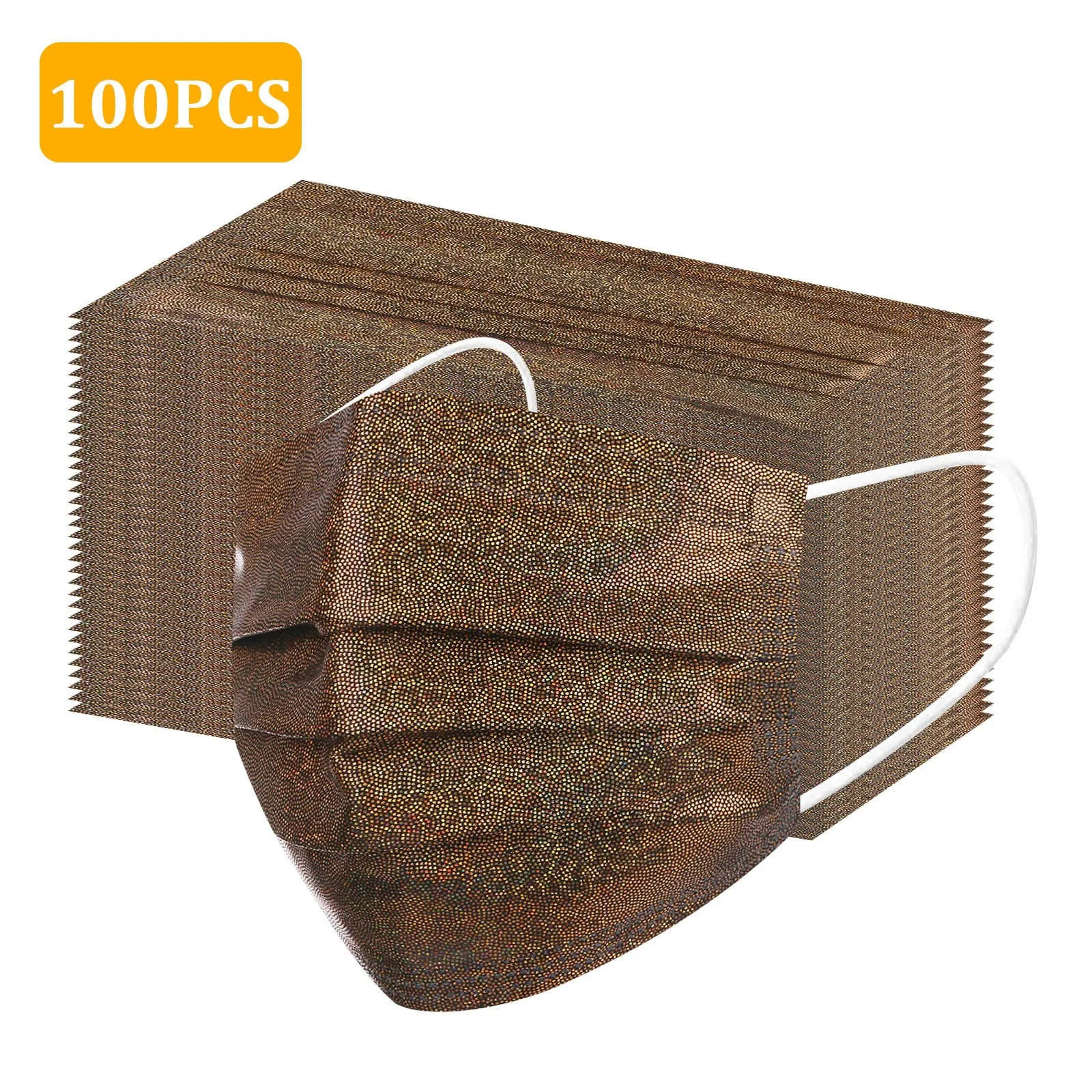 Взрослый Бронзовый отражающий флэш Четырехслойный Одноразовый Защитный Принт