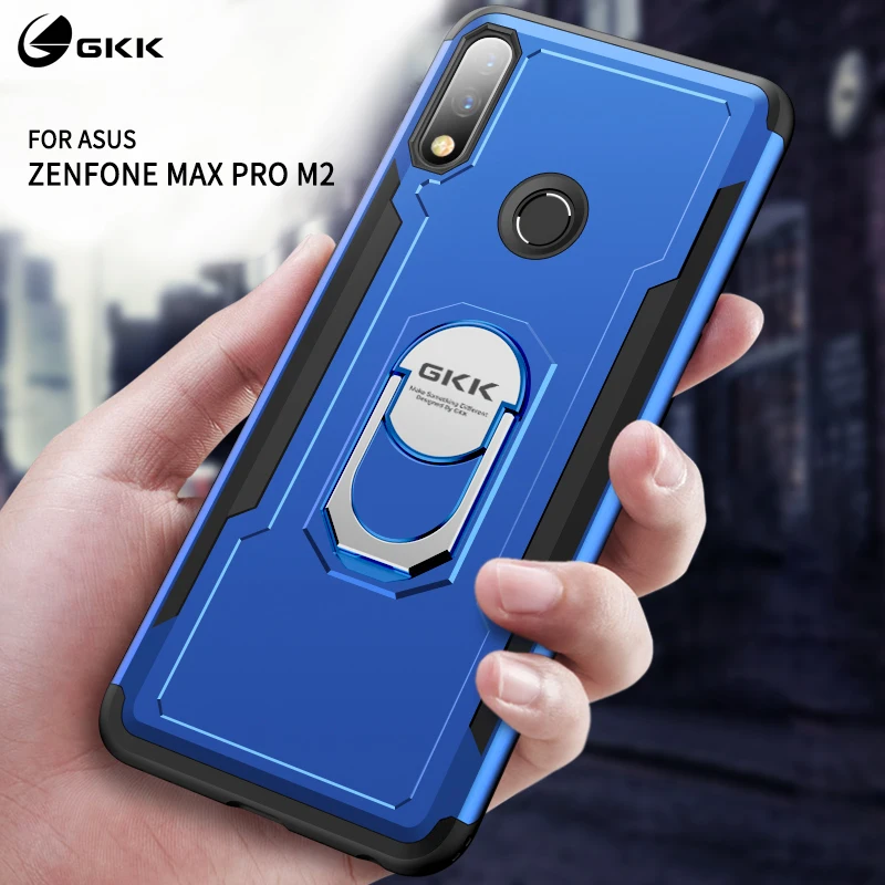 Чехол GKK для Asus Zenfone Max Pro M2 защитный чехол с подставкой и сверхпрочной защитой