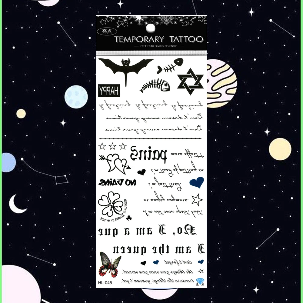 5 шт./лот тату на День святого Валентина с бабочками милые татуировки принцессы