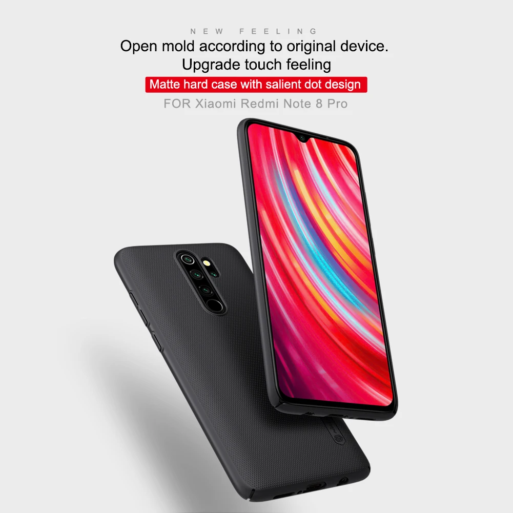 Матовый чехол Nillkin для Xiaomi Redmi Note 8 Pro суперматовый защитный ультратонкий