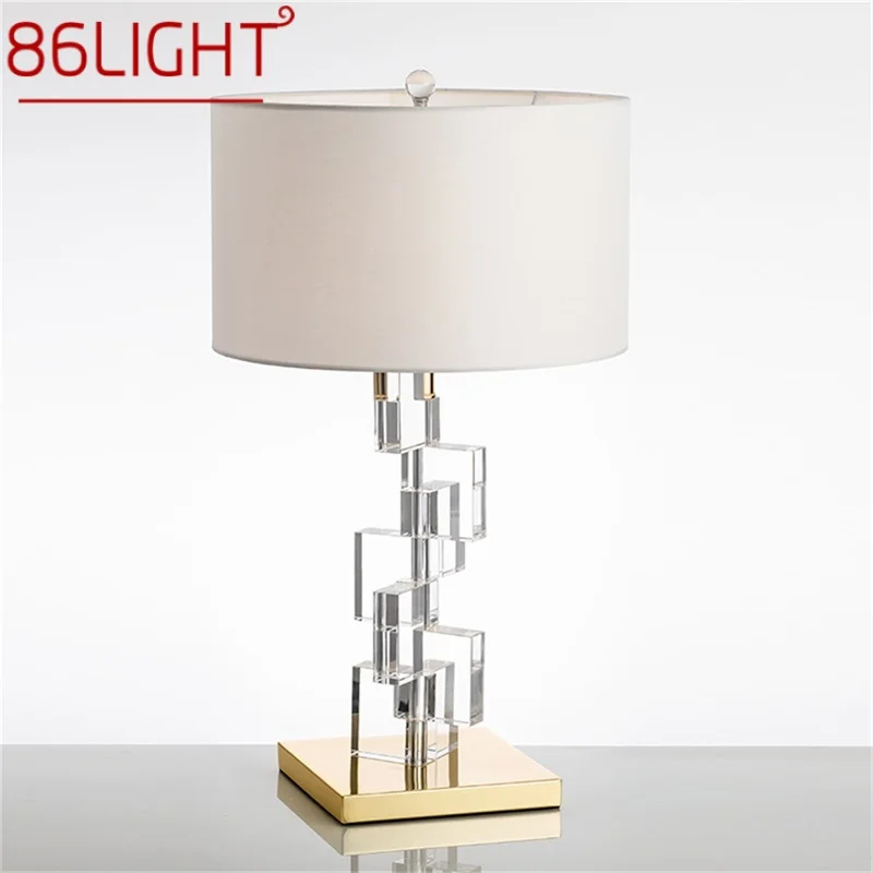 

86LIGHT Nordic Creative Table Lamp Contemporary Crystal LED Decorative Desk Light for Home Bedside Bedroom