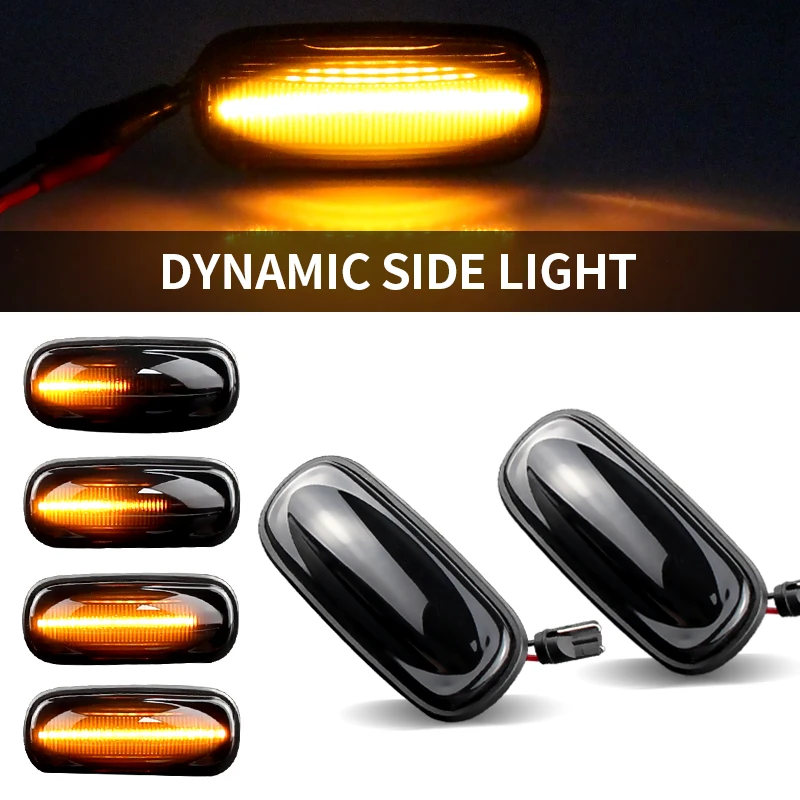 

2 Pieces Dynamic Amber LED Side Marker Blinker Turn Signa Light For Land Rover Discovery 2 Defernder Freelander 1 Indicator Lamp